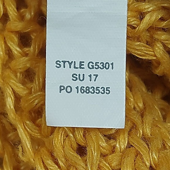 J. Crew Sweater Size Medium Yellow Linen Crew Neck Short Sleeve Tasseled - Picture 4 of 16